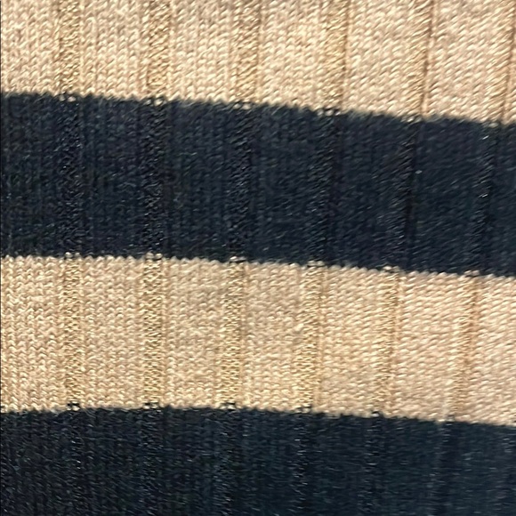 Zara Stylish Ribbed Mock Neck  Top in Black and Tan 👵MT - Picture 3 of 4